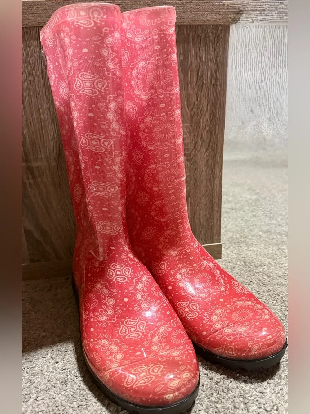 UGG Shaye Coral Patterned Women's Rain Boots